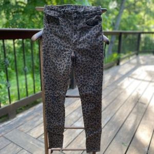 American Eagle Super Hi-Rise Jegging, 2, Cheetah